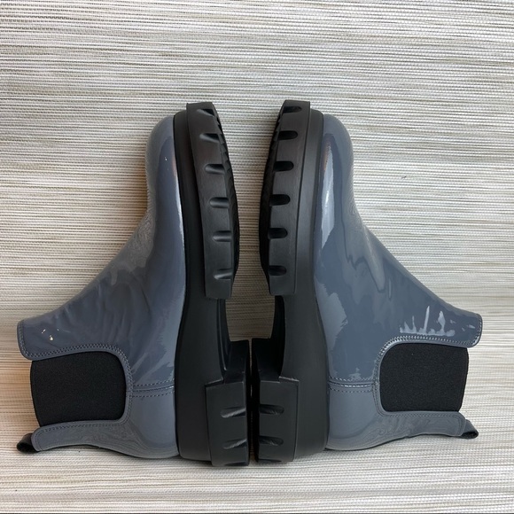 New AGL Maxine Chelsea Boot In Grey Patent Leather Size 37.5 - Picture 6 of 12